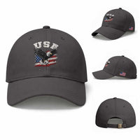 USA Soccer Bald Eagle American Flag Vintage Baseball Cap