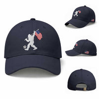 USA Soccer Bigfoot American Flag Fan Baseball Cap