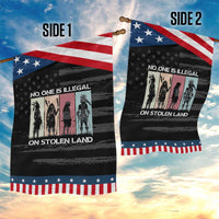 No One is Illegal on Stolen Land Garden Flag Native American Indigenous