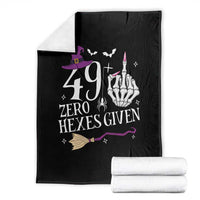 50th Birthday Halloween Throw Blanket 49 Plus Middle Finger Zero Hexes Given Gift For Women