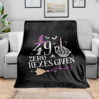 50th Birthday Halloween Throw Blanket 49 Plus Middle Finger Zero Hexes Given Gift For Women