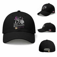 80th Birthday Halloween Baseball Cap 79 Plus Middle Finger Zero Hexes Given Gift For Women