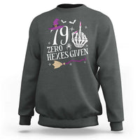 80th Birthday Halloween Sweatshirt 79 Plus Middle Finger Zero Hexes Given Gift For Women