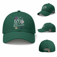 70th Birthday Halloween Baseball Cap 69 Plus Middle Finger Zero Hexes Given Gift For Women