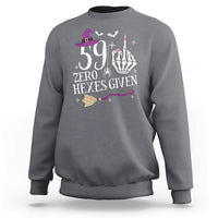 60th Birthday Halloween Sweatshirt 59 Plus Middle Finger Zero Hexes Given Gift For Women