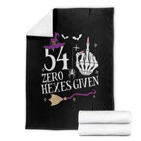 55th Birthday Halloween Throw Blanket 54 Plus Middle Finger Zero Hexes Given Gift For Women