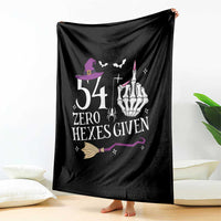 55th Birthday Halloween Throw Blanket 54 Plus Middle Finger Zero Hexes Given Gift For Women