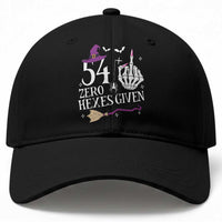 55th Birthday Halloween Baseball Cap 54 Plus Middle Finger Zero Hexes Given Gift For Women