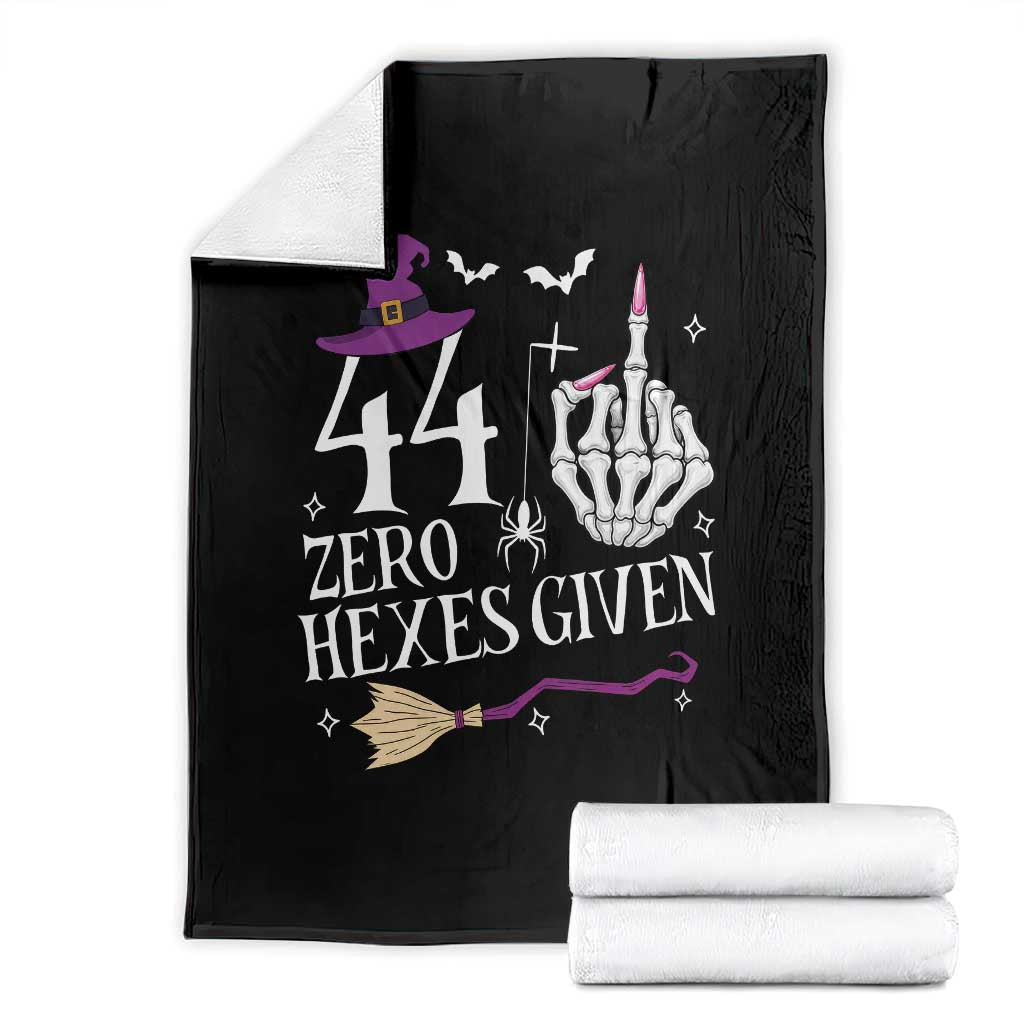 45th Birthday Halloween Throw Blanket 44 Plus Middle Finger Zero Hexes Given Gift For Women