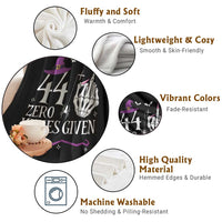 45th Birthday Halloween Throw Blanket 44 Plus Middle Finger Zero Hexes Given Gift For Women