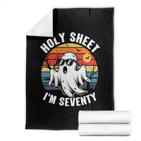 70th Birthday Halloween Ghost Throw Blanket Holy Sheet I'm Seventy