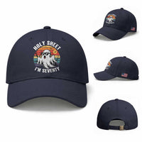 70th Birthday Halloween Ghost Baseball Cap Holy Sheet I'm Seventy