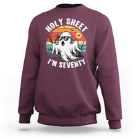 70th Birthday Halloween Ghost Sweatshirt Holy Sheet I'm Seventy