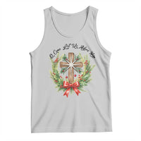 Cross Christmas Tank Top O Come Let Us Adove Him - Wonder Print Shop