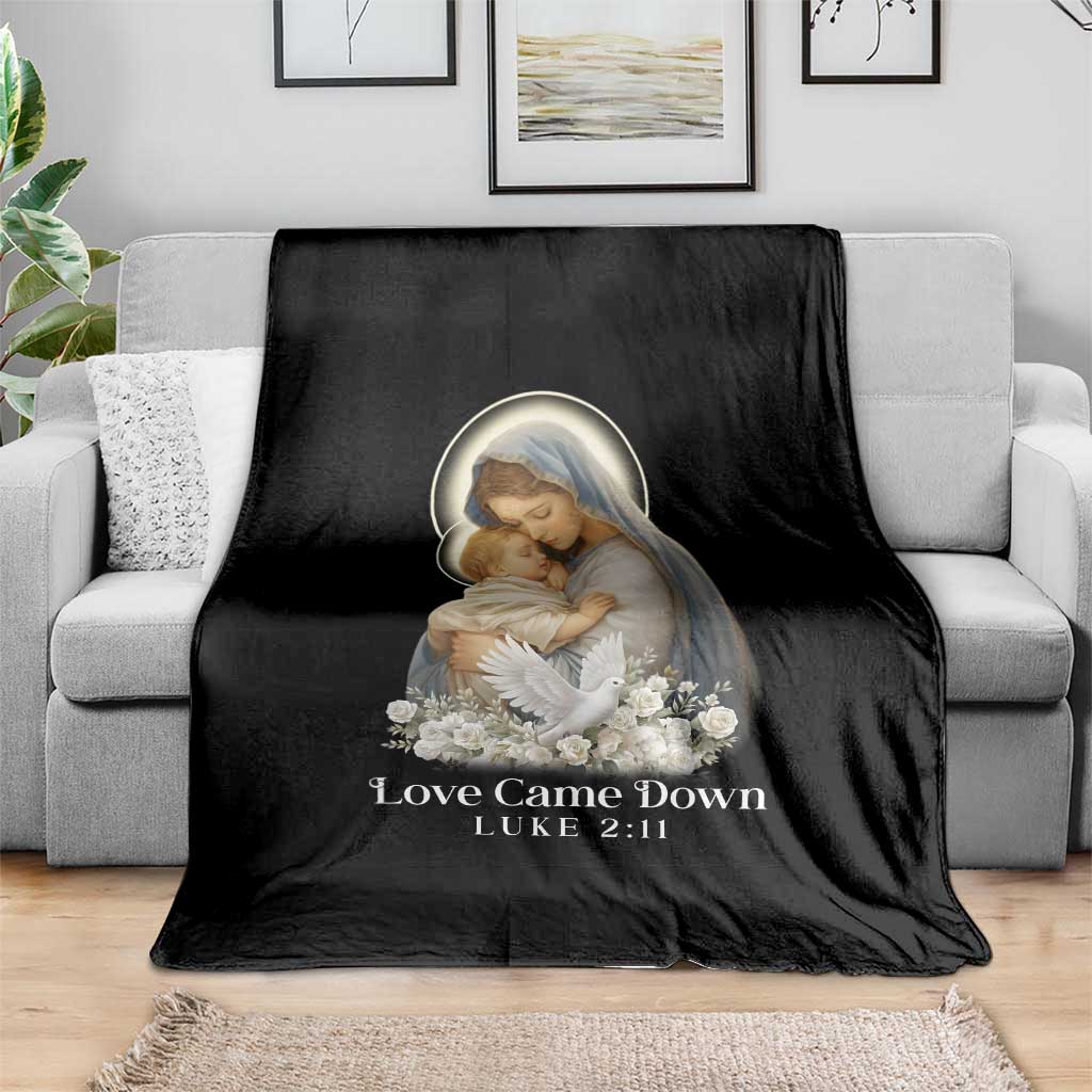 Christian Christmas Throw Blanket Love Came Down Luke 2:11 - Wonder Print Shop