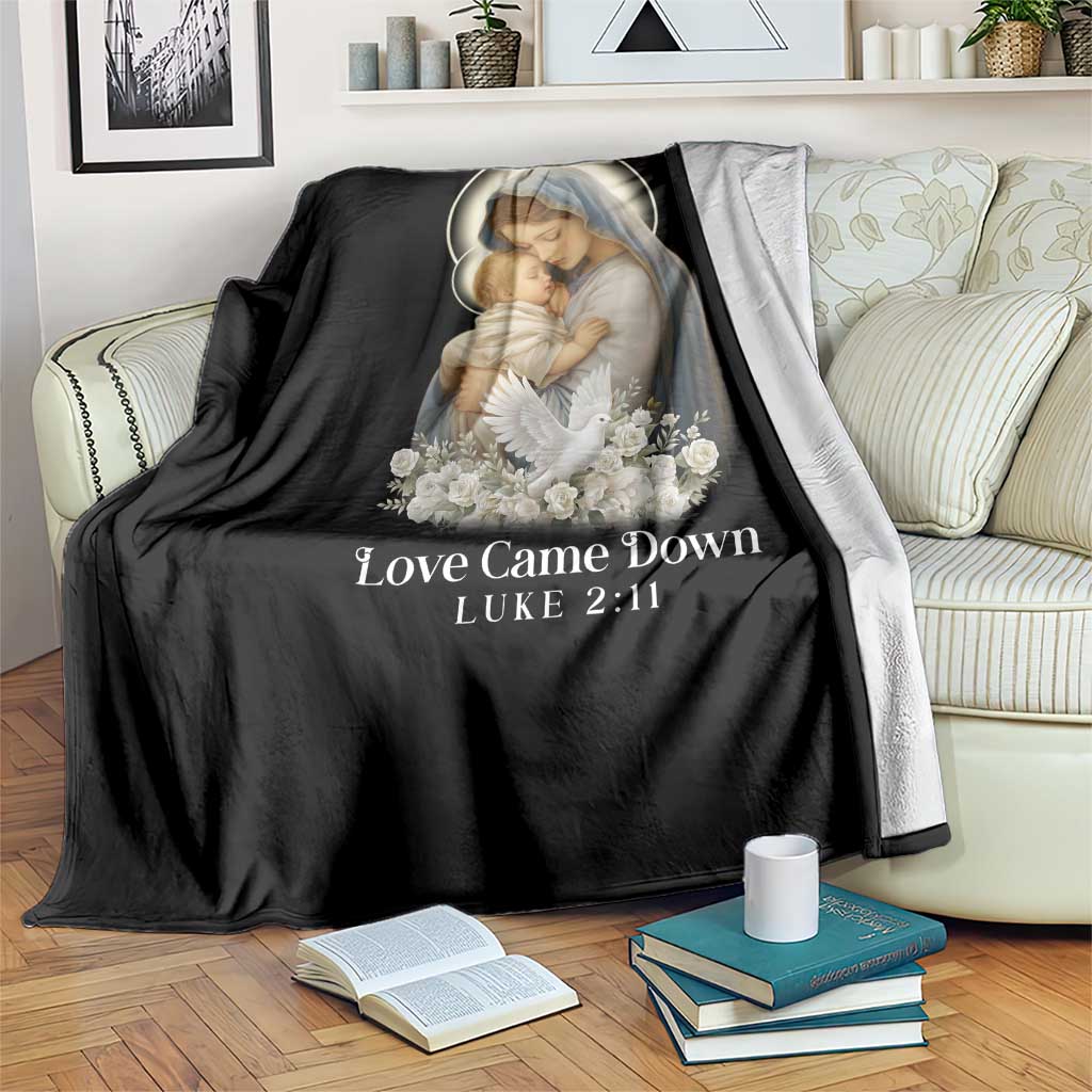 Christian Christmas Throw Blanket Love Came Down Luke 2:11 - Wonder Print Shop