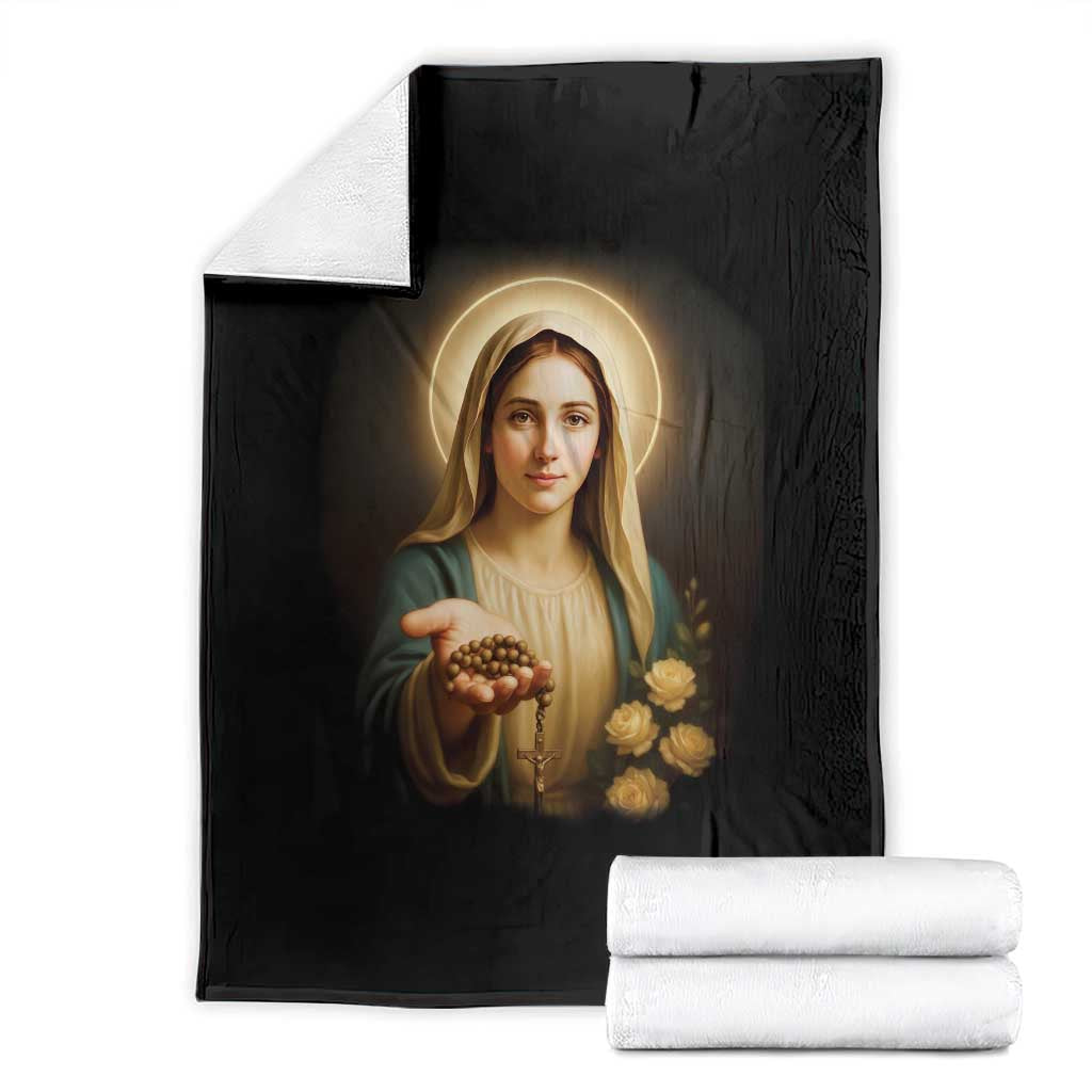 Virgin Mary Maria Throw Blanket Catholic Christian Faith - Wonder Print Shop