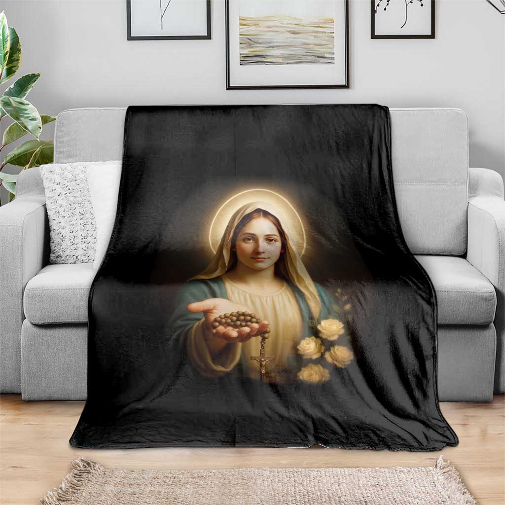 Virgin Mary Maria Throw Blanket Catholic Christian Faith - Wonder Print Shop