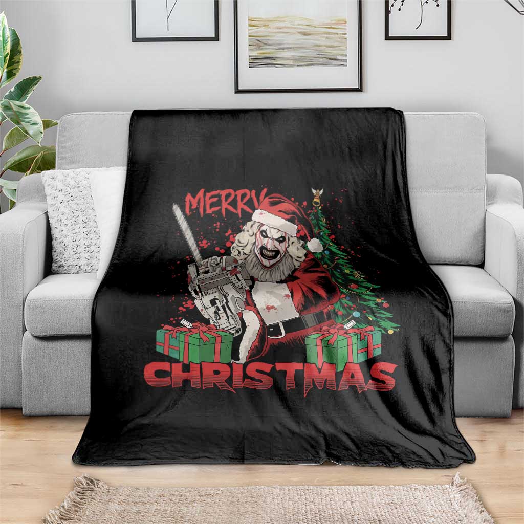 Terrifier Santa Christmas Horror Movie Throw Blanket - Wonder Print Shop