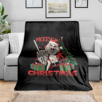 Terrifier Santa Christmas Horror Movie Throw Blanket - Wonder Print Shop