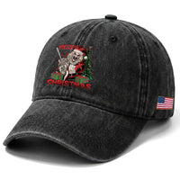 Terrifier Santa Christmas Horror Movie Washed Cotton Baseball Cap