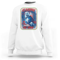 Terrifier Santa Christmas Sweatshirt Slashing Through The Snow - Wonder Print Shop