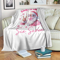 67 Six Seven Pink Santa Christmas Meme Throw Blanket - Wonder Print Shop