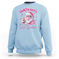 67 Six Seven Pink Santa Christmas Meme Sweatshirt - Wonder Print Shop