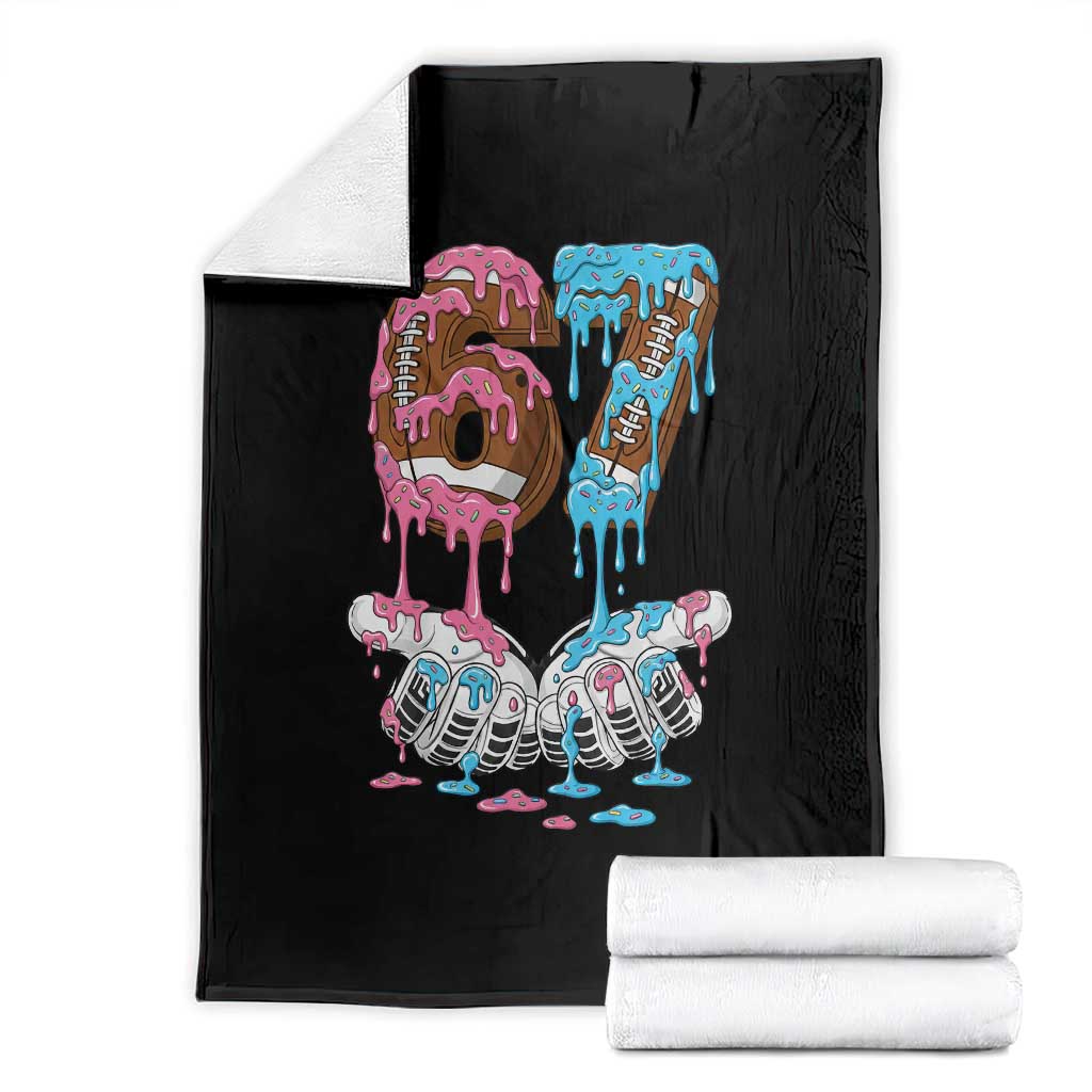 67 Football Meme Throw Blanket Six Seven Sports American Football Ice Cream Drip - Wonder Print Shop