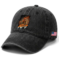 Dirt Bike American Flag Washed Cotton Baseball Cap
