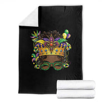 Mardi Gras Queen Throw Blanket Messy Pun Carnival Party