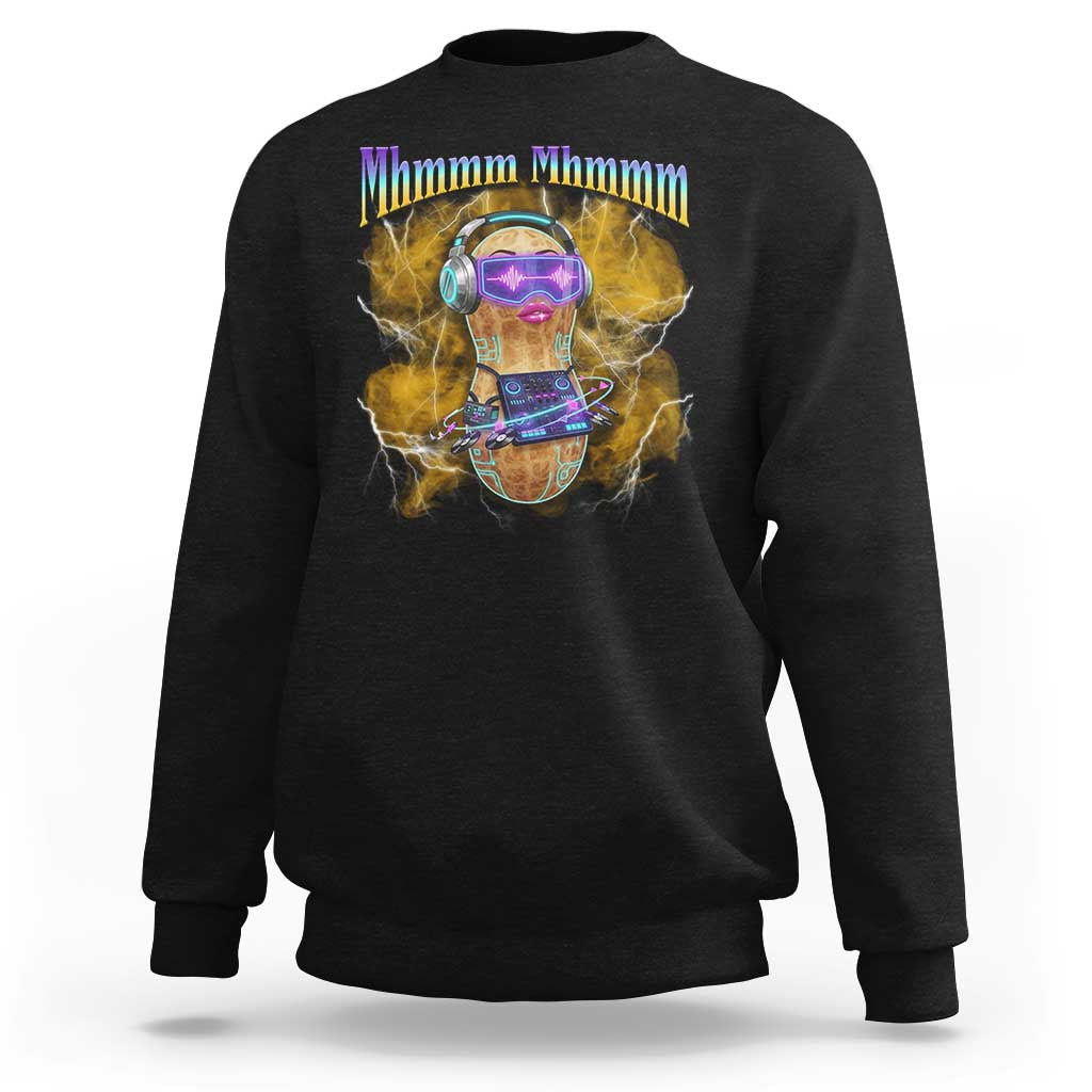 Funny Burnt Peanut Goop Sweatshirt DJ Music Meme
