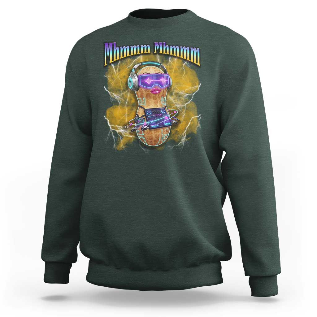 Funny Burnt Peanut Goop Sweatshirt DJ Music Meme