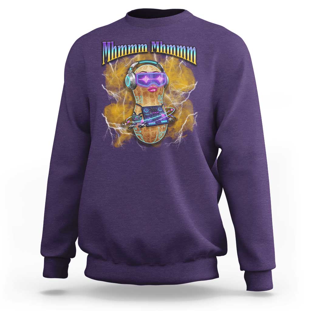 Funny Burnt Peanut Goop Sweatshirt DJ Music Meme