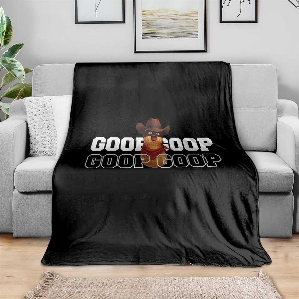 Funny Burnt Peanut Goop Throw Blanket Internet Viral Meme Trendy