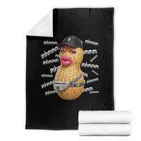 Funny Burnt Peanut Goop Throw Blanket Mhmmm Goop Bungulato