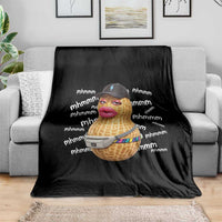 Funny Burnt Peanut Goop Throw Blanket Mhmmm Goop Bungulato