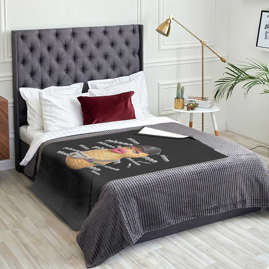Funny Burnt Peanut Goop Throw Blanket Mhmmm Goop Bungulato