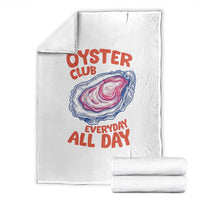 Oyster Club Throw Blanket Retro Summer Beach Vacation Gift