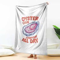 Oyster Club Throw Blanket Retro Summer Beach Vacation Gift