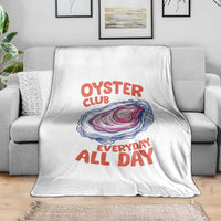 Oyster Club Throw Blanket Retro Summer Beach Vacation Gift