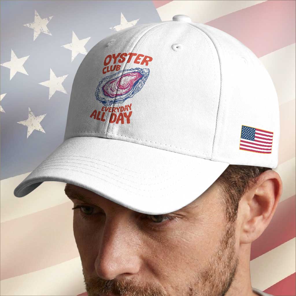Oyster Club Baseball Cap Retro Summer Beach Vacation Gift