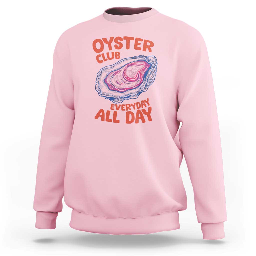Oyster Club Sweatshirt Retro Summer Beach Vacation Gift