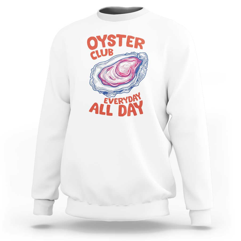 Oyster Club Sweatshirt Retro Summer Beach Vacation Gift