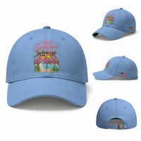 Summer Flamingo Pink Baseball Cap Tropical Palm Tree Beach Vacation