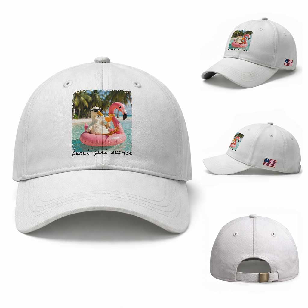 Feral Girl Summer Baseball Cap Silly Goose Summer Beach Meme