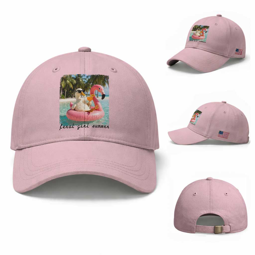 Feral Girl Summer Baseball Cap Silly Goose Summer Beach Meme