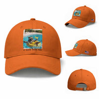 I Live Here Now Raccoon Baseball Cap Funny Summer Vacation Meme