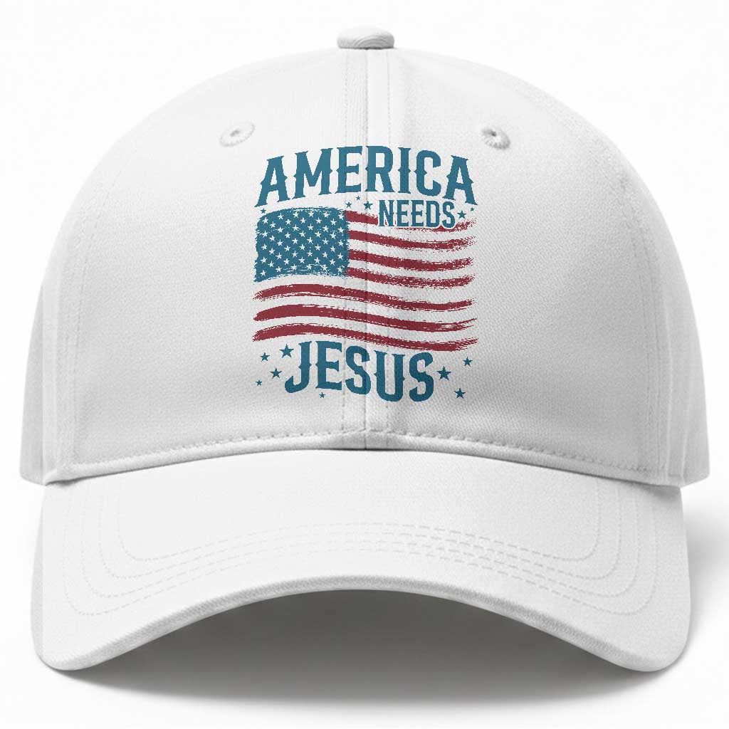 America Needs Jesus Baseball Cap 4th of July Christian