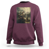 Weird Bass Fish Playing Bass Guitar Sweatshirt Funny Cursed Meme - Wonder Print Shop